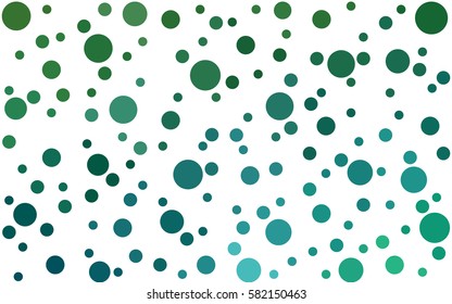 Dark Green vector modern geometrical circle abstract background. Dotted texture template. Geometric pattern in halftone style with gradient. 