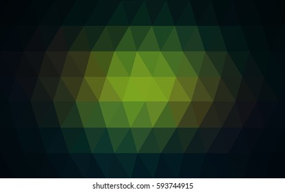 Dark Green vector modern geometrical abstract background. Texture, new background. Geometric background in Origami style with gradient. 