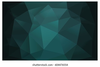 Dark Green vector modern geometrical abstract background. Texture, new background. Geometric background in Origami style with gradient. 
