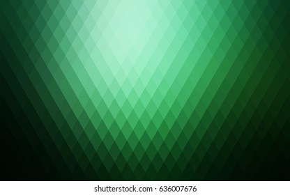Dark Green vector modern geometrical background. Abstract template. Geometric pattern in square style with gradient.