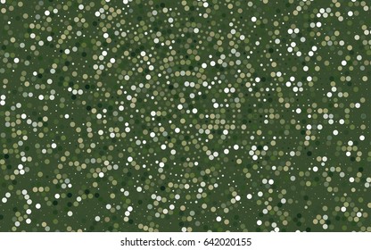 Dark Green vector modern geometrical circle abstract background. Dotted texture template. Geometric pattern in halftone style with gradient. 