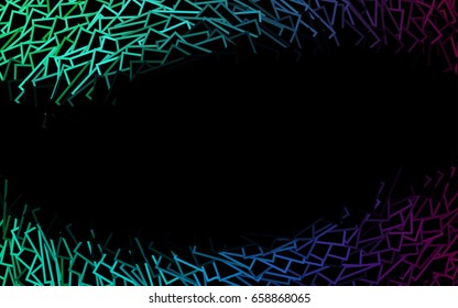Dark green vector modern geometrical background. Abstract template. Geometric pattern in square style with gradient.