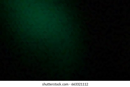Dark Green vector modern geometrical abstract background. Texture, brand-new background. Geometric background in Origami style with gradient. 