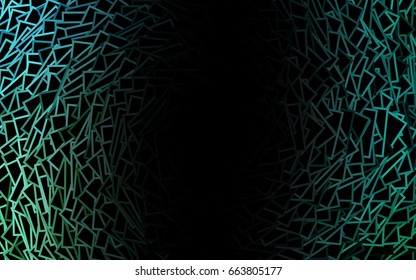 Dark Green vector modern geometrical background. Abstract template. Geometric pattern in square style with gradient.