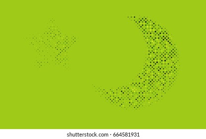 Dark Green vector modern geometrical circle abstract background. Dotted texture template. Geometric pattern in halftone style with gradient. 