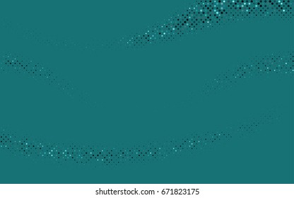 Dark GREEN vector modern geometrical circle abstract background. Dotted texture template. Geometric pattern in halftone style with gradient. 