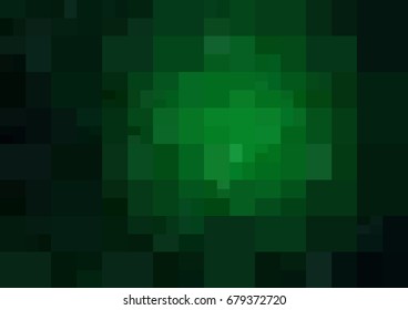 Dark Green vector modern geometrical abstract background. Texture template. Geometric pattern in Origami style with gradient. 