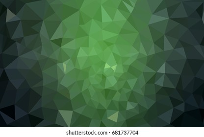 Dark Green vector modern geometrical abstract background. Texture, new background. Geometric background in Origami style with gradient. 