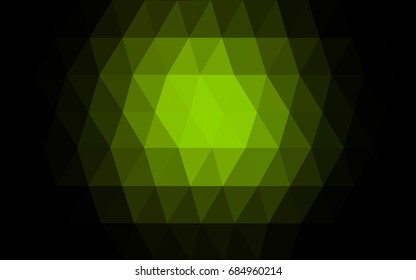 Dark Green vector modern geometrical abstract background. Texture, new background. Geometric background in Origami style with gradient. 