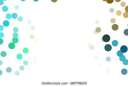 Dark Green vector modern geometrical circle abstract background. Dotted texture template. Geometric pattern in halftone style with gradient. 
