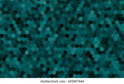 Dark Green vector modern geometrical abstract background. Texture, brand-new background. Geometric background in Origami style with gradient. 