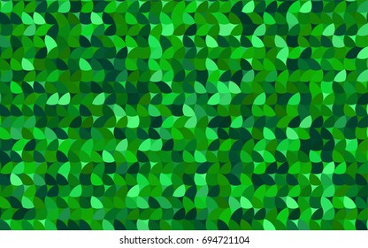 Dark Green vector modern geometrical circle abstract background. Dotted texture template. Geometric pattern in halftone style with gradient. 