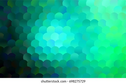 Dark Green vector modern geometrical circle abstract background. Dotted texture template. Geometric pattern in halftone style with gradient. 