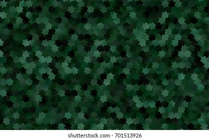 Dark Green vector modern geometrical abstract background. Texture, brand-new background. Geometric background in Origami style with gradient. 