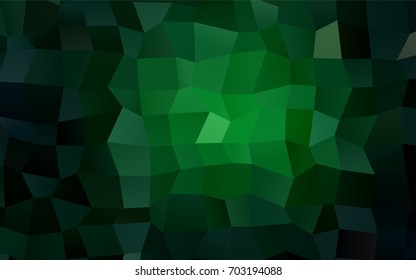 Dark Green vector modern geometrical background. Abstract template. Geometric pattern in square style with gradient.