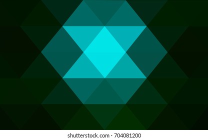 Dark Green vector modern geometrical abstract background. Texture, new background. Geometric background in Origami style with gradient. 