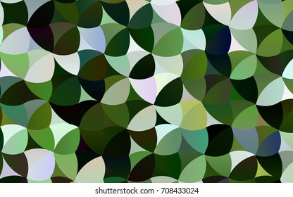Dark Green vector modern geometrical circle abstract background. Dotted texture template. Geometric pattern in halftone style with gradient. 