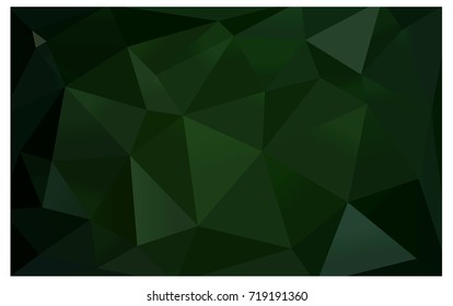 Dark Green vector modern geometrical abstract background. Texture, new background. Geometric background in Origami style with gradient. 