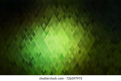 Dark Green vector modern geometrical background. Abstract template. Geometric pattern in square style with gradient.