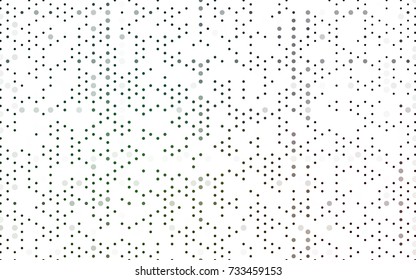 Dark Green vector modern geometrical circle abstract background. Dotted texture template. Geometric pattern in halftone style with gradient. 