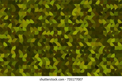 Dark Green vector modern geometrical circle abstract background. Dotted texture template. Geometric pattern in halftone style with gradient. 