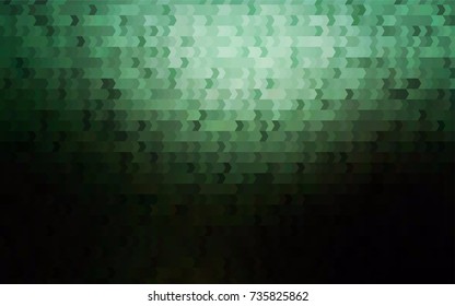 Dark Green vector modern geometrical background. Abstract template. Geometric pattern in square style with gradient.
