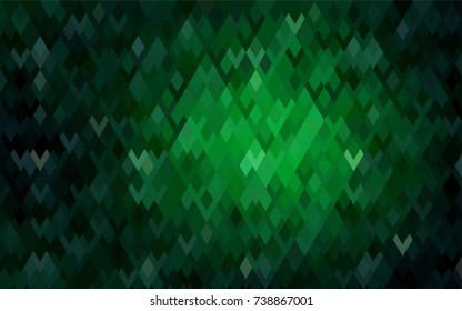 Dark Green vector modern geometrical background. Abstract template. Geometric pattern in square style with gradient.