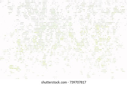 Dark Green vector modern geometrical circle abstract background. Dotted texture template. Geometric pattern in halftone style with gradient. 
