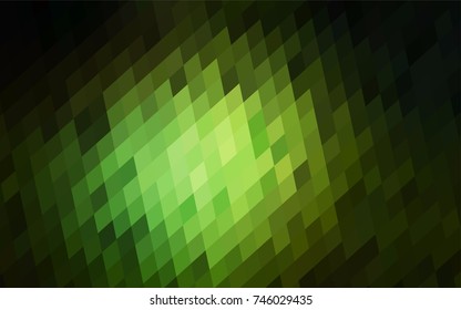 Dark Green vector modern geometrical background. Abstract template. Geometric pattern in square style with gradient.