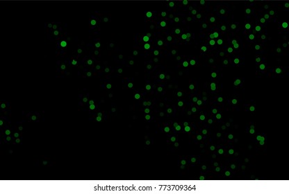 Dark Green vector modern geometrical circle abstract background. Dotted texture template. Geometric pattern in halftone style with gradient. 