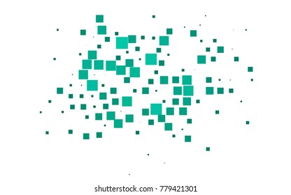 Dark Green vector modern geometrical background. Abstract template. Geometric pattern in square style with gradient.