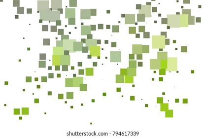Dark Green vector modern geometrical background. Abstract template. Geometric pattern in square style with gradient.