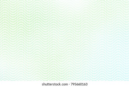 Dark Green vector modern geometrical circle abstract background. Dotted texture template. Geometric pattern in halftone style with gradient. 