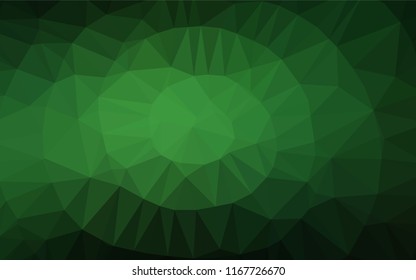 Dark Green vector  mosaic cover. A completely new color illustration in a vague style. The polygonal design can be used for your web site.