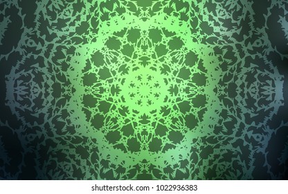 Dark Green vector natural abstract template. Glitter abstract illustration with doodles and lines drawn by child. The textured pattern can be used for website.