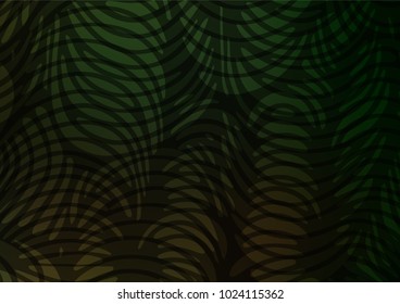 Dark Green vector natural abstract template. Sketchy hand drawn doodles on blurred background. A completely new template for your business design.