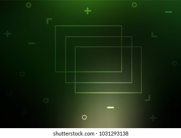Dark Green vector natural abstract pattern. Glitter abstract illustration with doodles and Zen tangles. The template can be used as a background for cell phones.