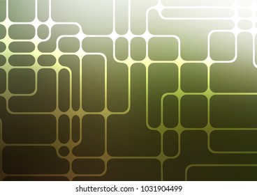 Dark Green vector natural abstract template. Shining colored illustration with doodles in Zen tangle style. The completely new template can be used for your brand book.