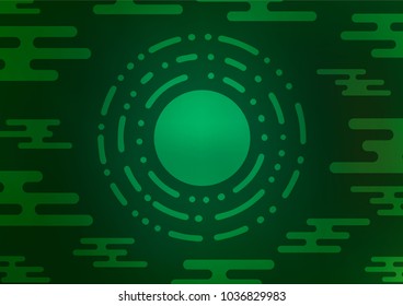 Dark Green vector natural abstract pattern. Decorative shining illustration with doodles on abstract template. The doodle design can be used for your web site.