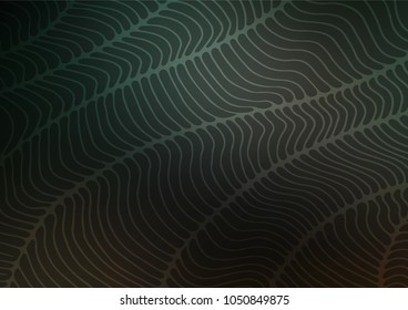 Dark Green vector natural abstract template. Shining colored illustration with doodles in Arabic style. The pattern can be used for coloring books and pages for kids.