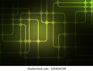 Dark Green vector natural abstract background. Sketchy hand drawn doodles on blurred background. The pattern can be used for wallpapers and coloring books.