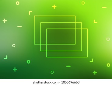 Dark Green vector natural abstract template. Geometric doodle illustration in Origami style with gradient. The pattern can be used for coloring books and pages for kids.
