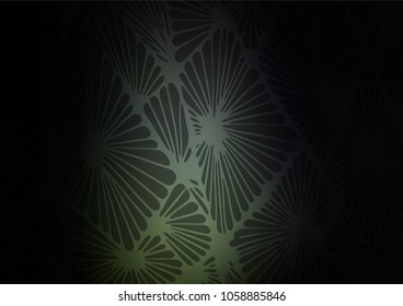 Dark Green vector natural abstract pattern. A vague abstract illustration with doodles in Indian style. The doodle design can be used for your web site.