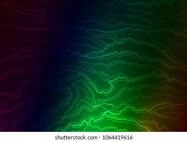 Dark Green vector natural abstract template. Shining colored illustration with doodles in Zen tangle style. A completely new design for your business.