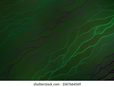 Dark Green vector natural abstract pattern. Geometric doodle illustration in Origami style with gradient. A completely new design for your business.