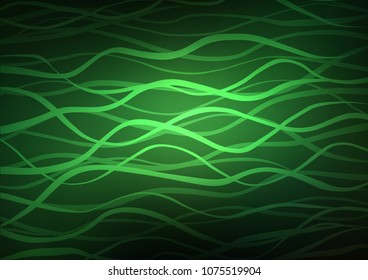 Dark Green vector natural abstract template. Decorative shining illustration with doodles on abstract template. The best blurred design for your business.