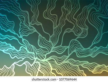 Dark Green vector natural abstract pattern. Modern geometrical abstract illustration with doodles. The pattern can be used for wallpapers and coloring books.