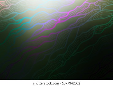 Dark Green vector natural abstract texture. Ethnic elegant natural pattern with gradient. The doodle design can be used for your web site.