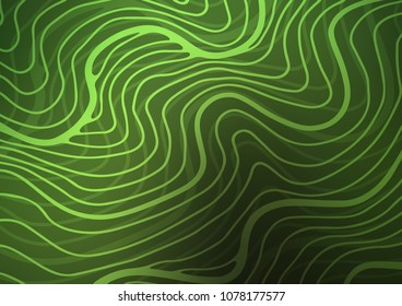 Dark Green vector natural abstract pattern. Shining colored illustration with doodles in Zen tangle style. A new texture for your design.