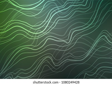 Dark Green vector natural abstract texture. Ethnic elegant natural pattern with gradient. The completely new template can be used for your brand book.